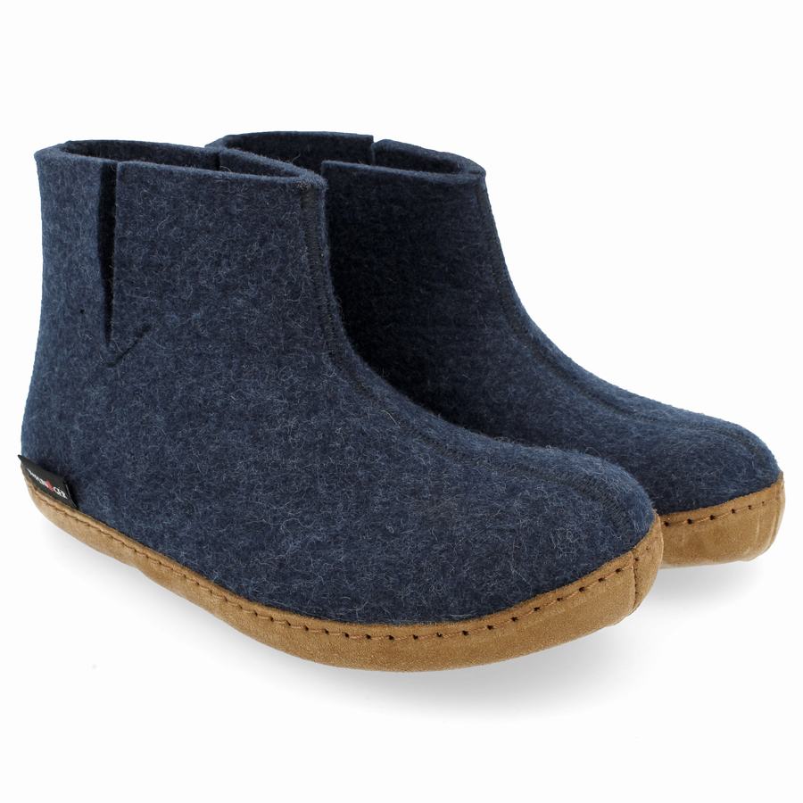 Bottes Haflinger Emils Femme Bleu Foncé | RPB9583MW