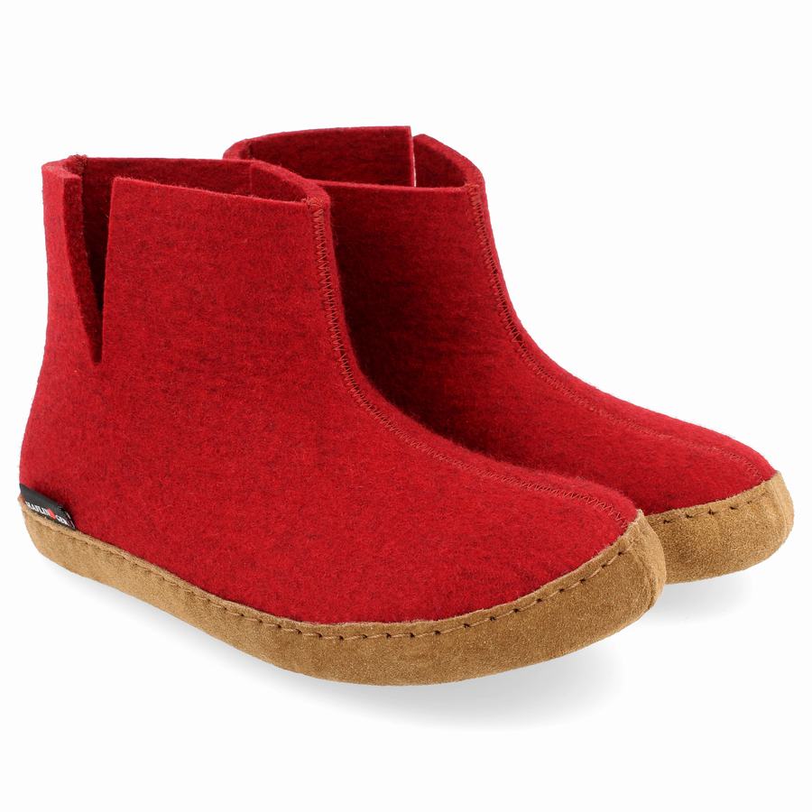 Bottes Haflinger Emils Femme Rouge | YHJ6177ZU