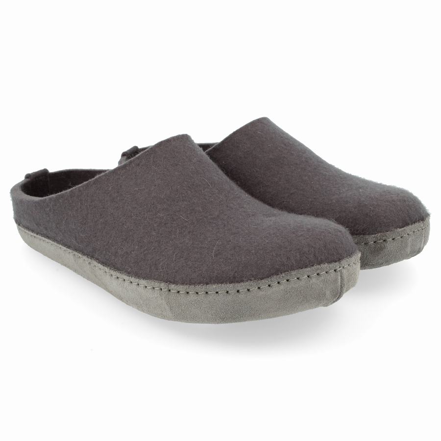 Chaussons à semelle souple Haflinger Emils Homme Grise Clair | AOV7377BI