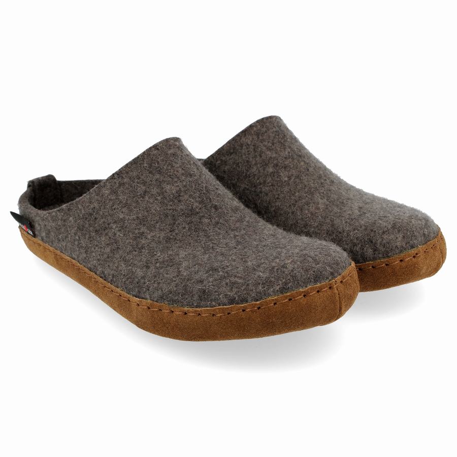 Chaussons à semelle souple Haflinger Emils Homme Grise | GOD1001QC