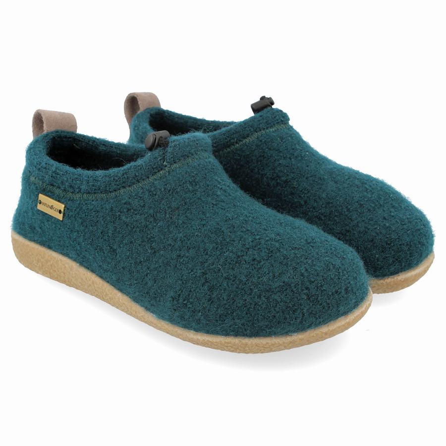 Chaussons à semelle souple Haflinger Guido Femme Vert | OMF9631IK