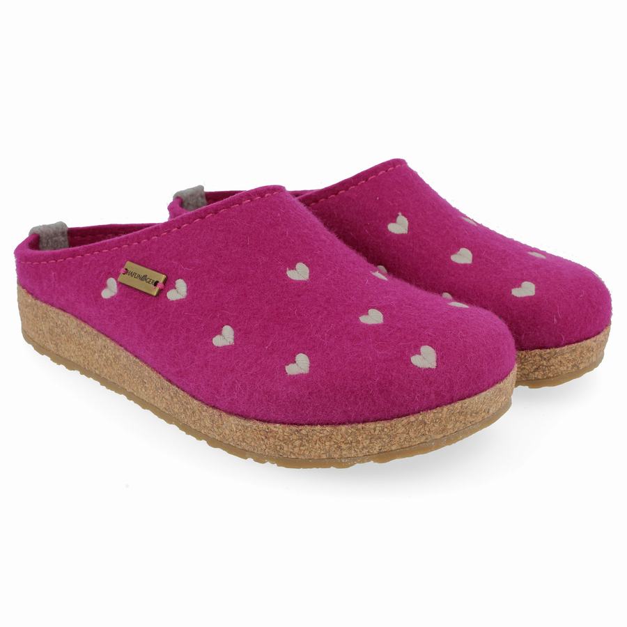 Sabots Haflinger Cuoricini Femme Violette | PZC9695UT