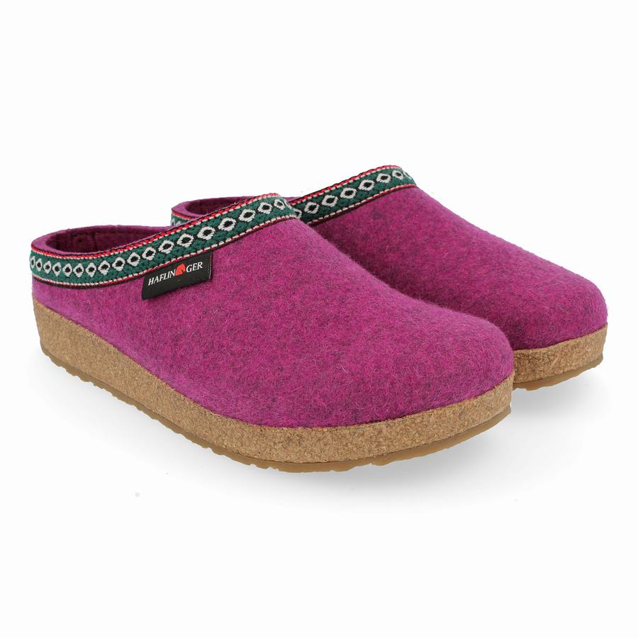 Sabots Haflinger Gz Femme Violette | OHP8054TY