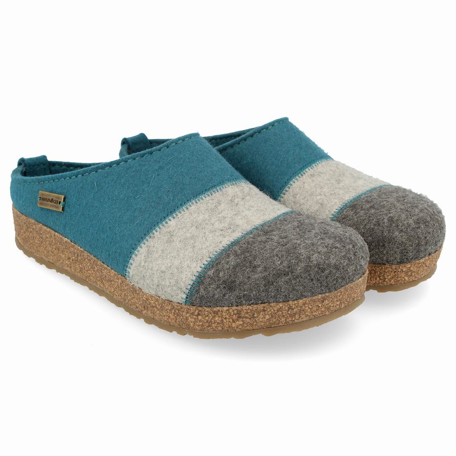 Sabots Haflinger Lines Femme Turquoise | COS8157HH