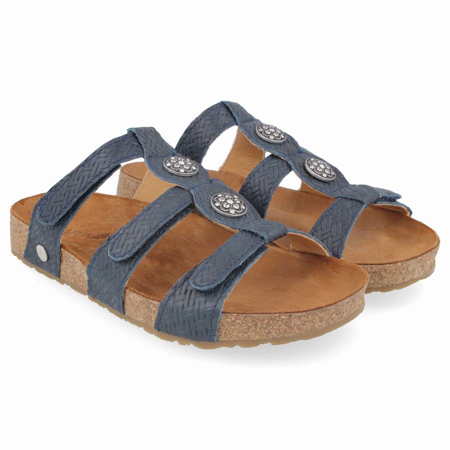 Sandales Haflinger Alice Femme Bleu Grise | TCQ9467XS