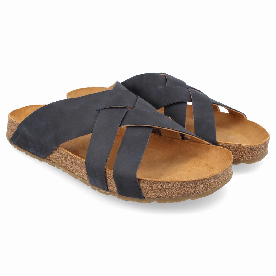 Sandales Haflinger Bo Femme Noir Bleu | BDM704JR