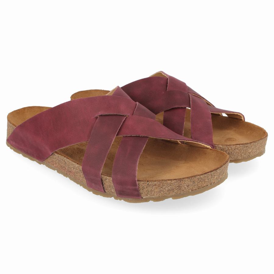 Sandales Haflinger Bo Femme Rouge Foncé | CEH7283DW