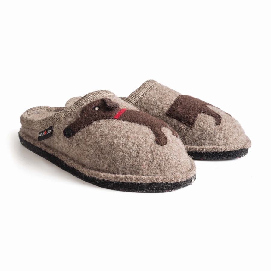 Chaussons Novelty Haflinger Doggy Femme Beige | DLN2262PO