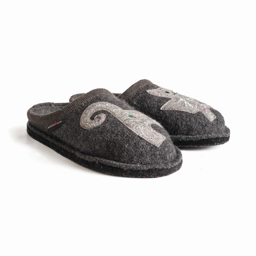 Chaussons Novelty Haflinger Lizzy Homme Grise | XVD6666IZ