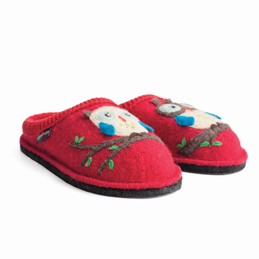 Chaussons Novelty Haflinger Olivia Femme Rouge | WEM9020FH