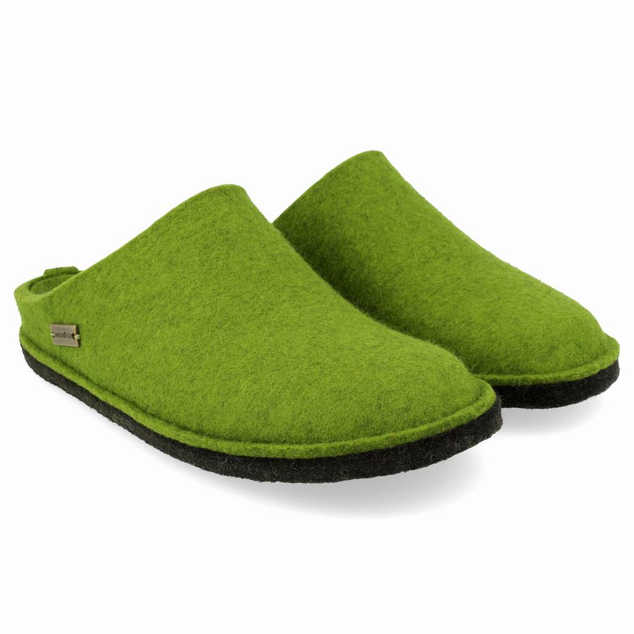 Chaussons Novelty Haflinger Soft Femme Vert | WKT7473SQ