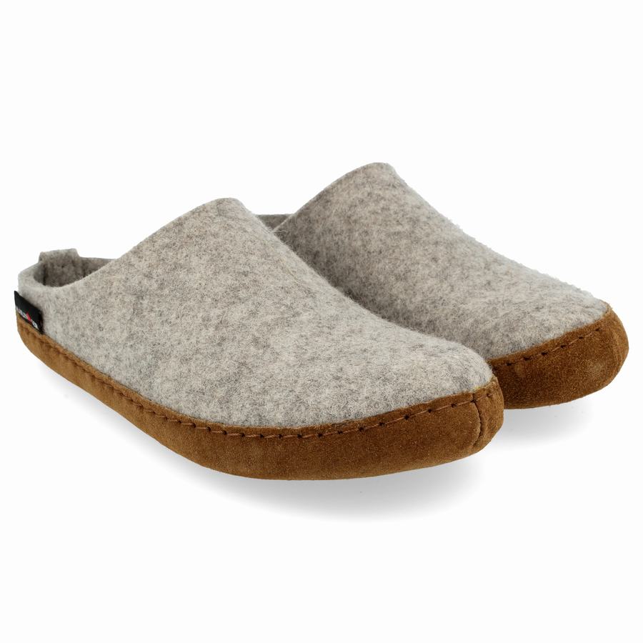 Chaussons à semelle souple Haflinger Emils Femme Argent Grise | ISY675DX