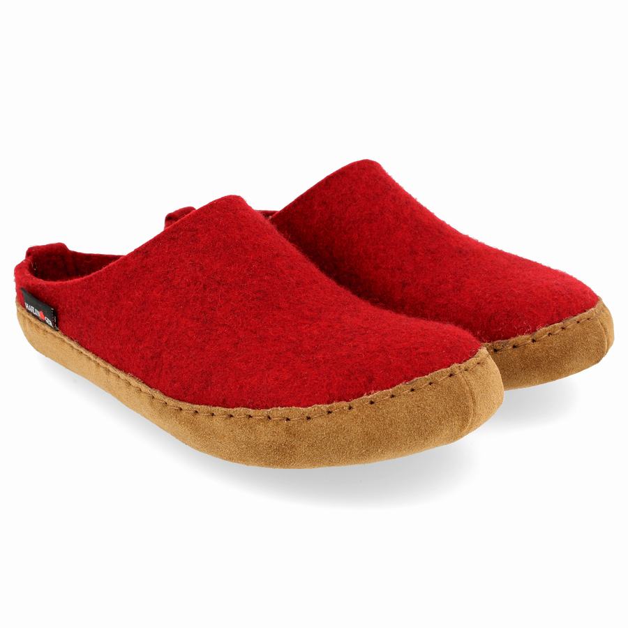 Chaussons à semelle souple Haflinger Emils Femme Rouge | TTL8252PQ