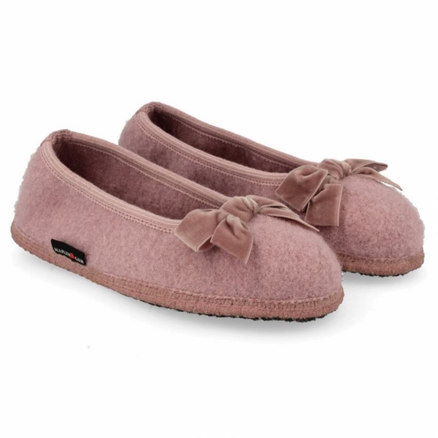 Chaussons à semelle souple Haflinger Fiocco Femme Rose | OGL3891VN