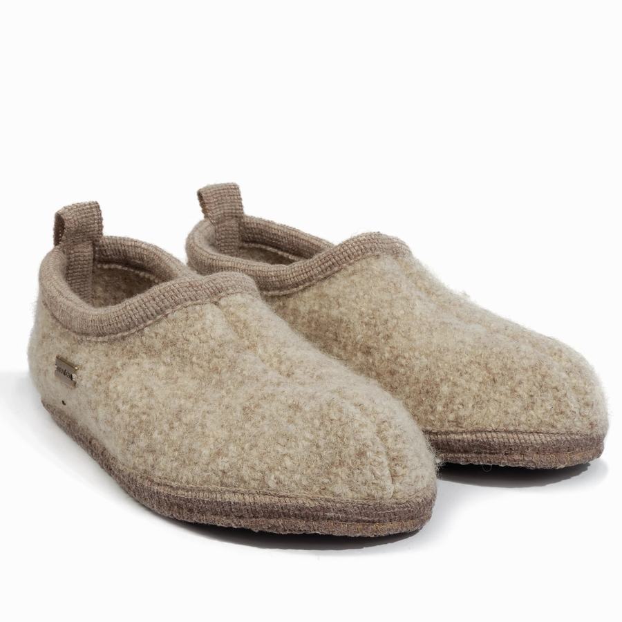 Chaussons à semelle souple Haflinger Freddie Femme Beige | QTG2144NT