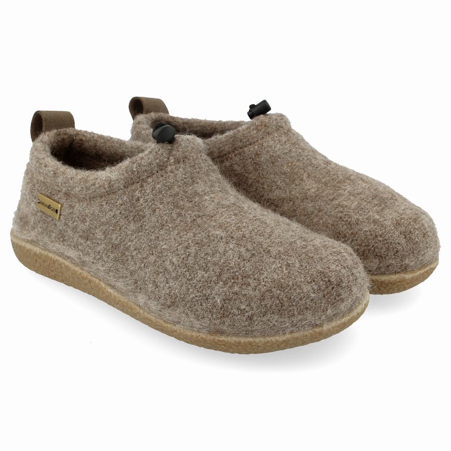 Chaussons à semelle souple Haflinger Guido Femme Marron | MCT4974OZ