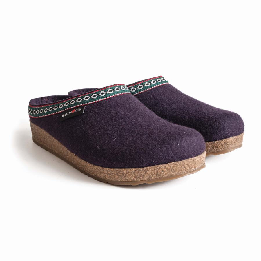 Sabots Haflinger Gz Femme Violette Foncé | XHR7834MO