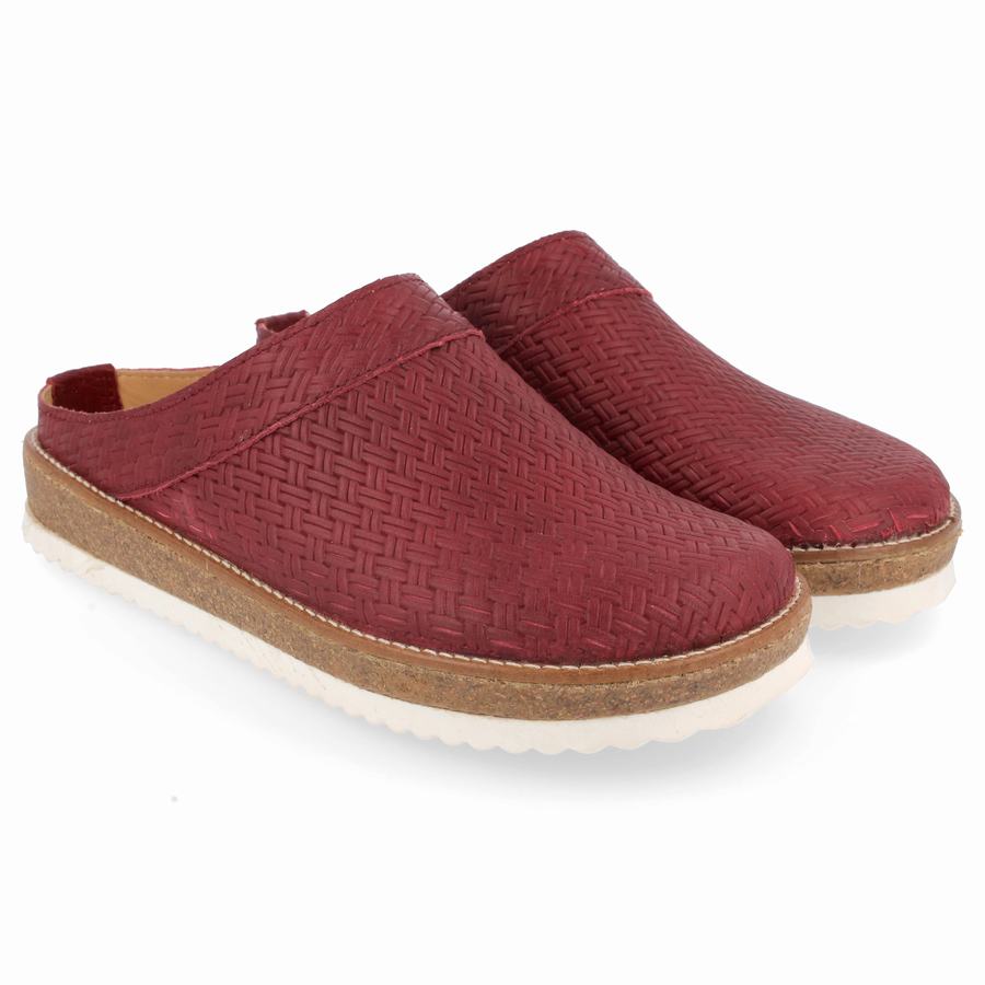 Sabots Haflinger Neo Femme Rouge Foncé | OFW5391GR