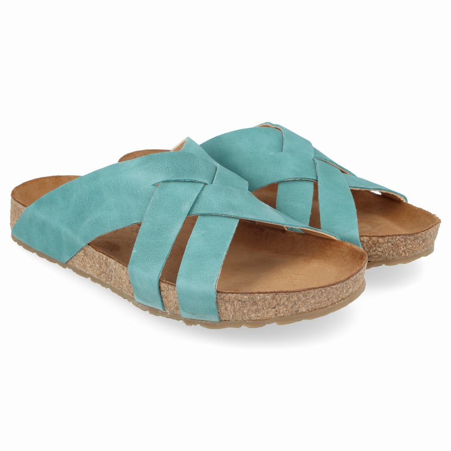 Sandales Haflinger Bo Femme Turquoise Clair | UQR511CV