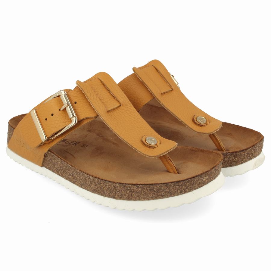 Sandales Haflinger Cora Femme Jaune | VEU9971NC