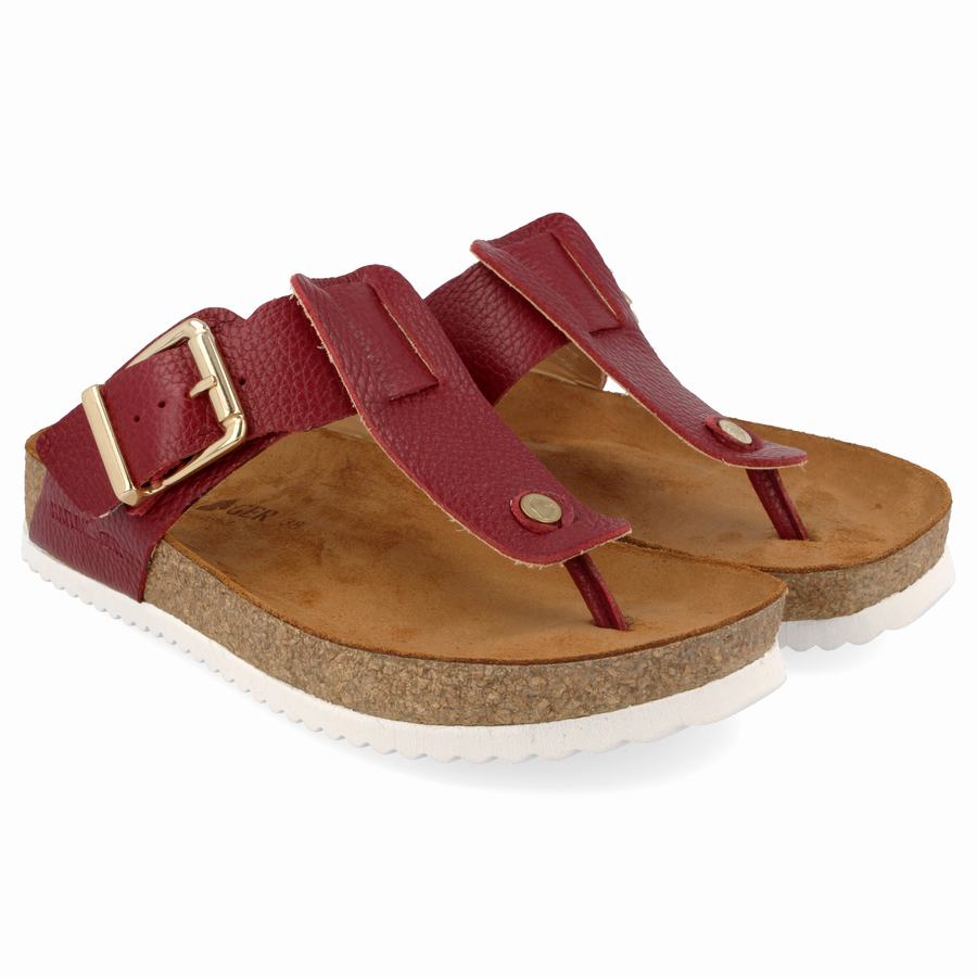 Sandales Haflinger Cora Femme Rouge Foncé | UBM1794LA