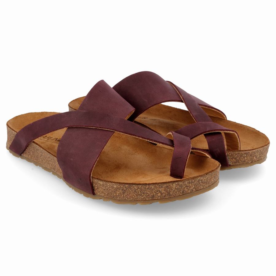 Sandales Haflinger Jackie Femme Bordeaux | NXF5642PK