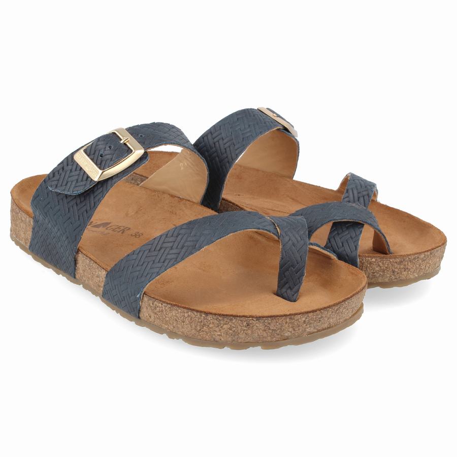 Sandales Haflinger Juno Femme Bleu Foncé | SXN5632AK